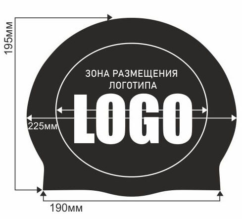 Печать логотипа на силиконовых шапочках