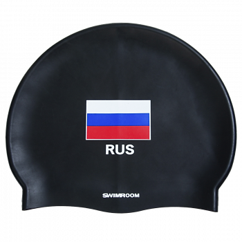 Силиконовая шапочка для плавания SwimRoom "RUS FLAG"