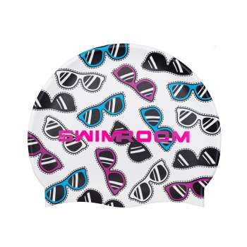 Силиконовая шапочка для плавания / бассейна SwimRoom "Glasses"